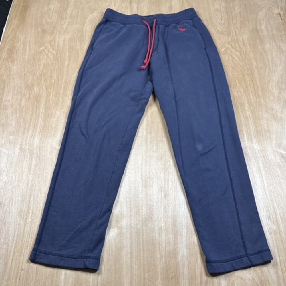 Abercrombie & Fitch Mens Navy Blue Red Drawstring Sweatpants Joggers Size Small
